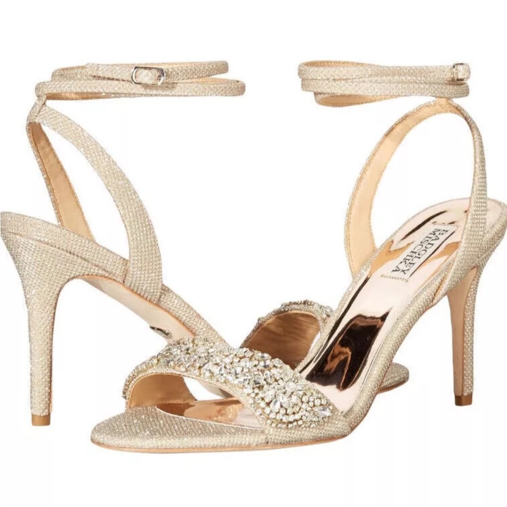 Badgley Mischka Jen Ankle Wrap Sandal Heels